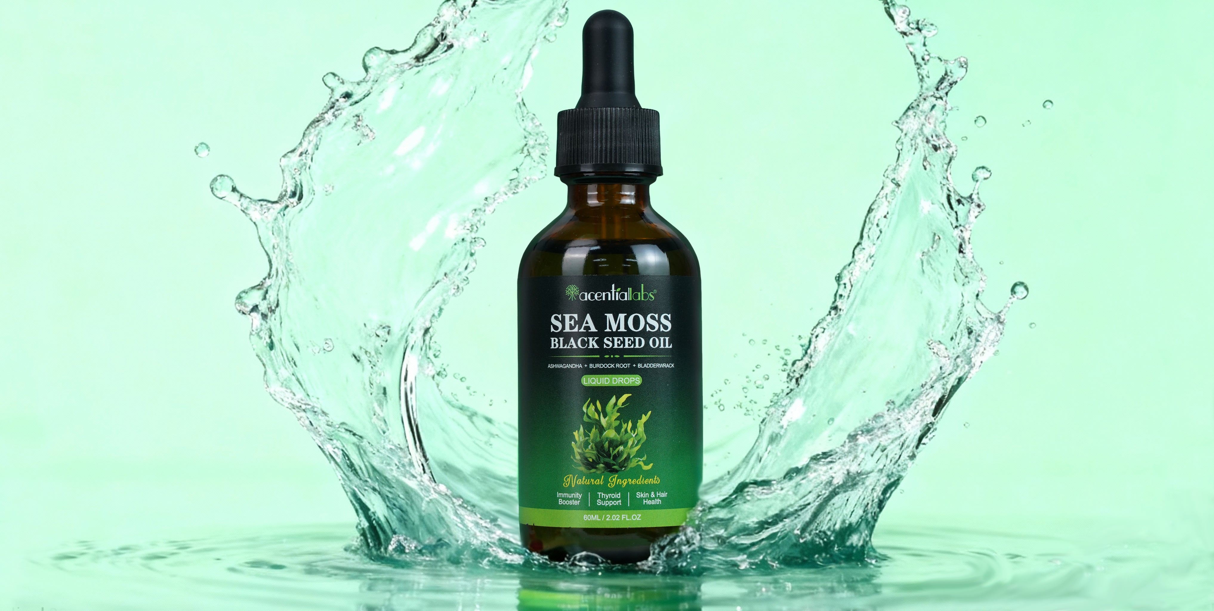 Glow From Nature: Discover acentiallabs SEA MOSS BLACK SEED OIL for Your Skin & Wellness Routine