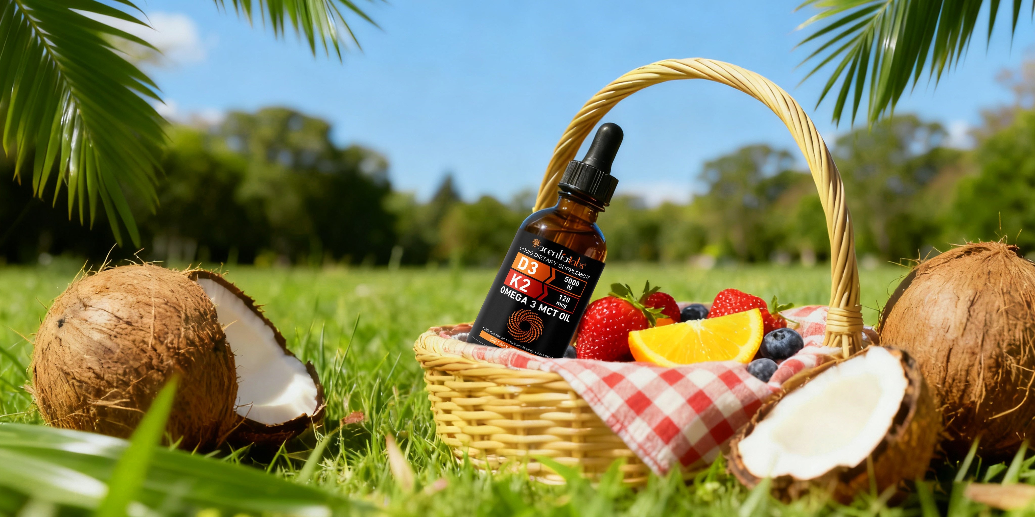 Unlock Radiant Skin From Within: acentiallabs OMEGA 5 MCT OIL + D3 5000 IU + K2 120 mcg Beauty & Wellness Guide