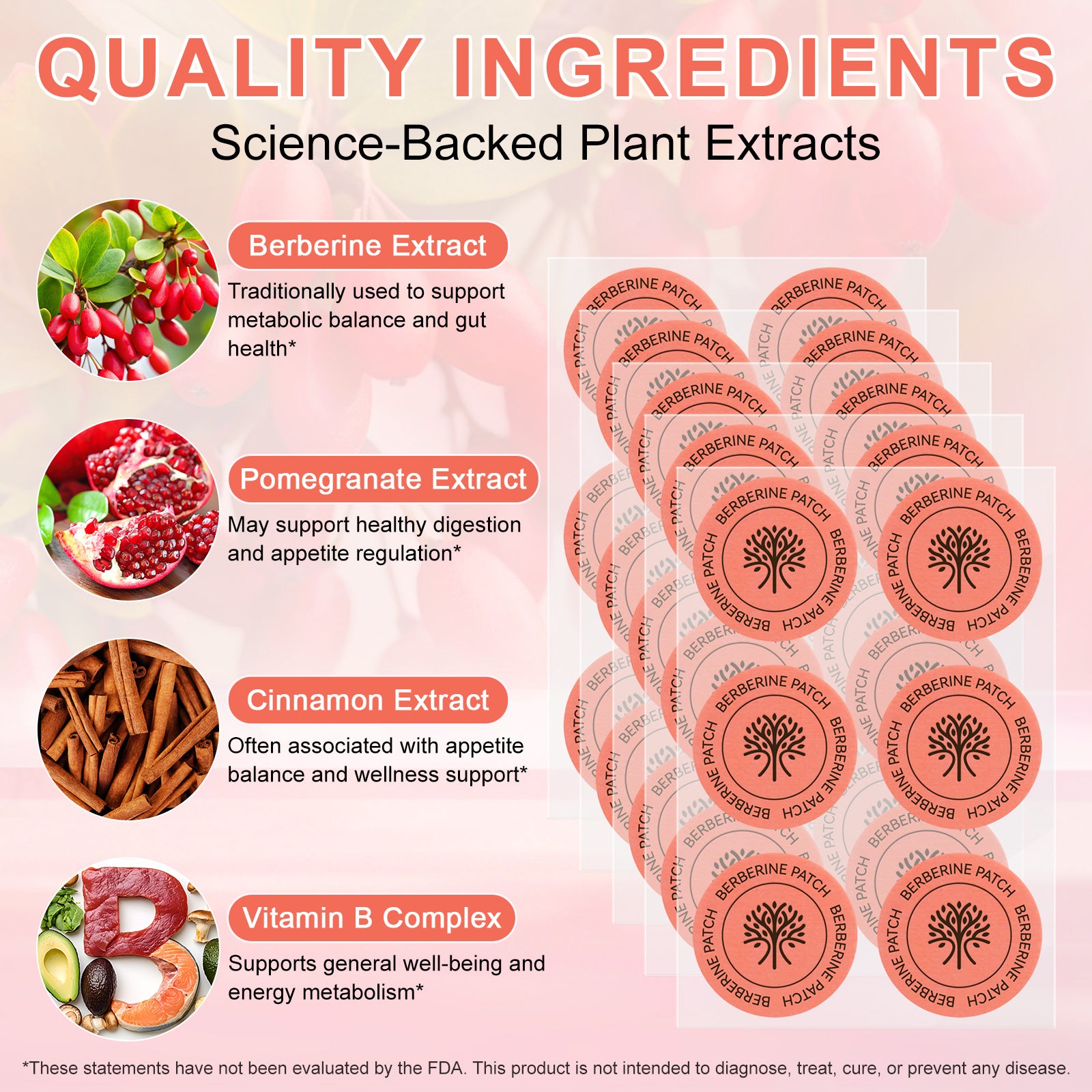 acentiallabs BERBERINE PATCHES APPETITE I CRAVINGS METABOLISM BALANCE