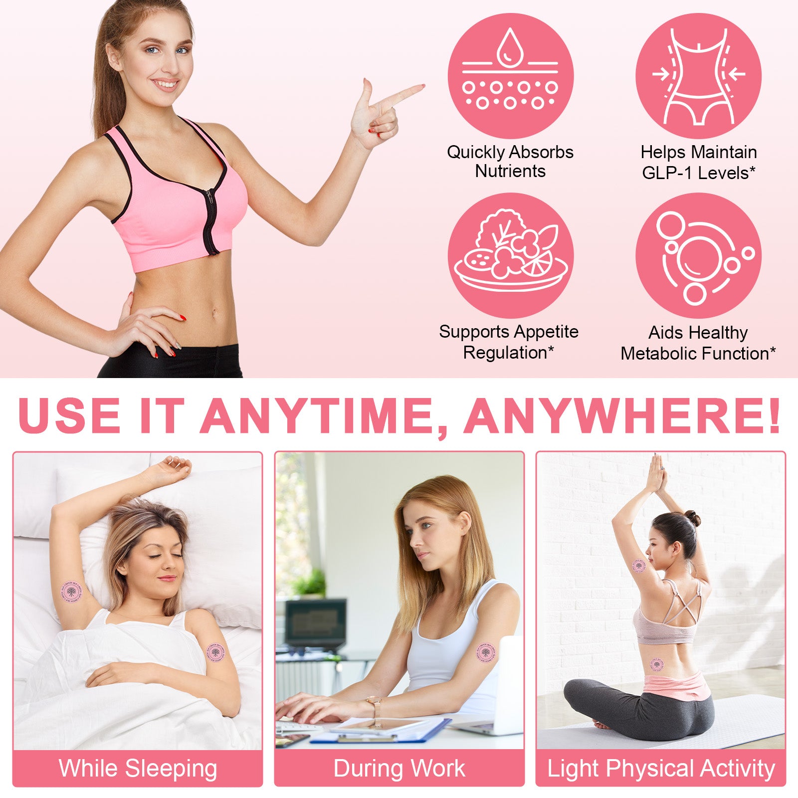 acentiallabs GLP-1 PATCHES CRAVINGS SUPPORT I HEALTHY METABOLISM 30 Patches